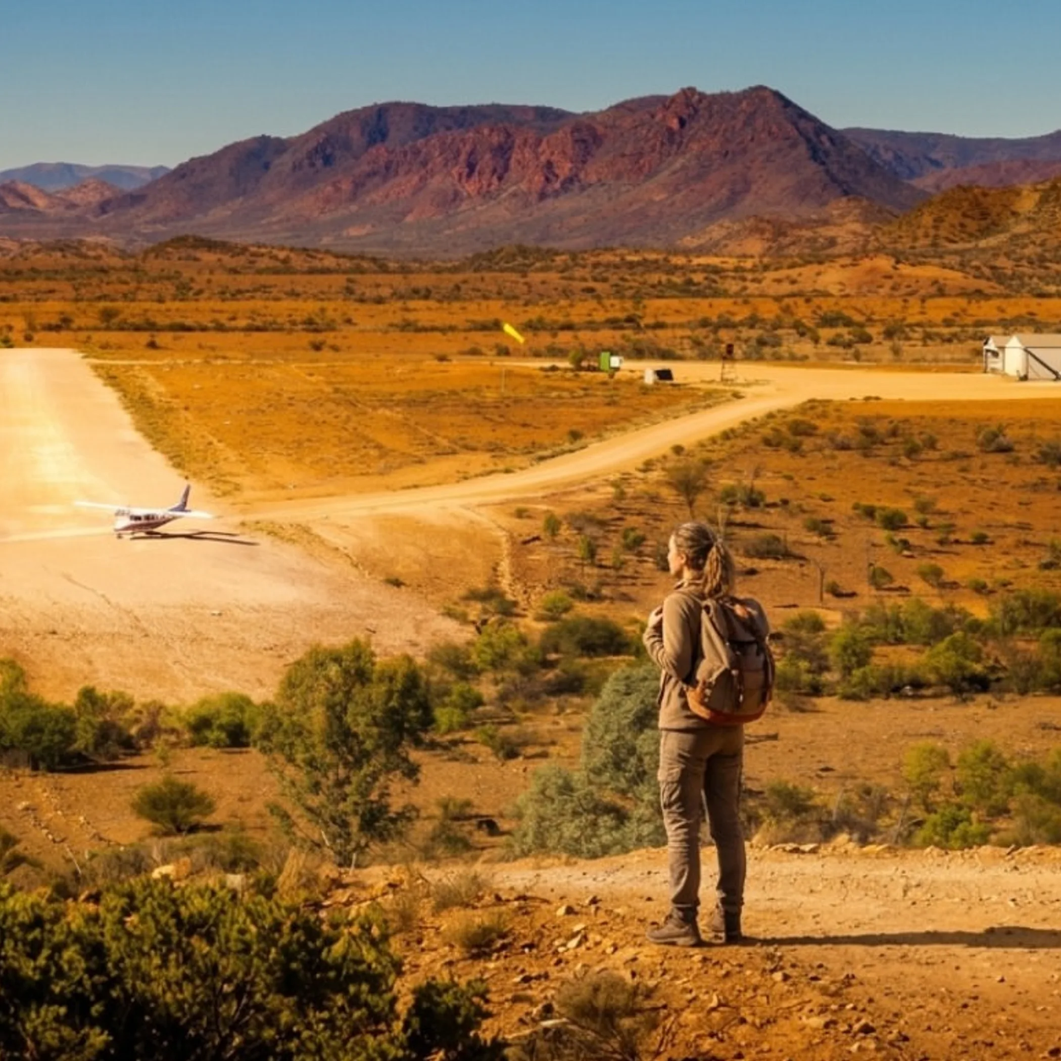 australian outback landscape with red soil